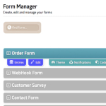 2. Manage the form in the Admin